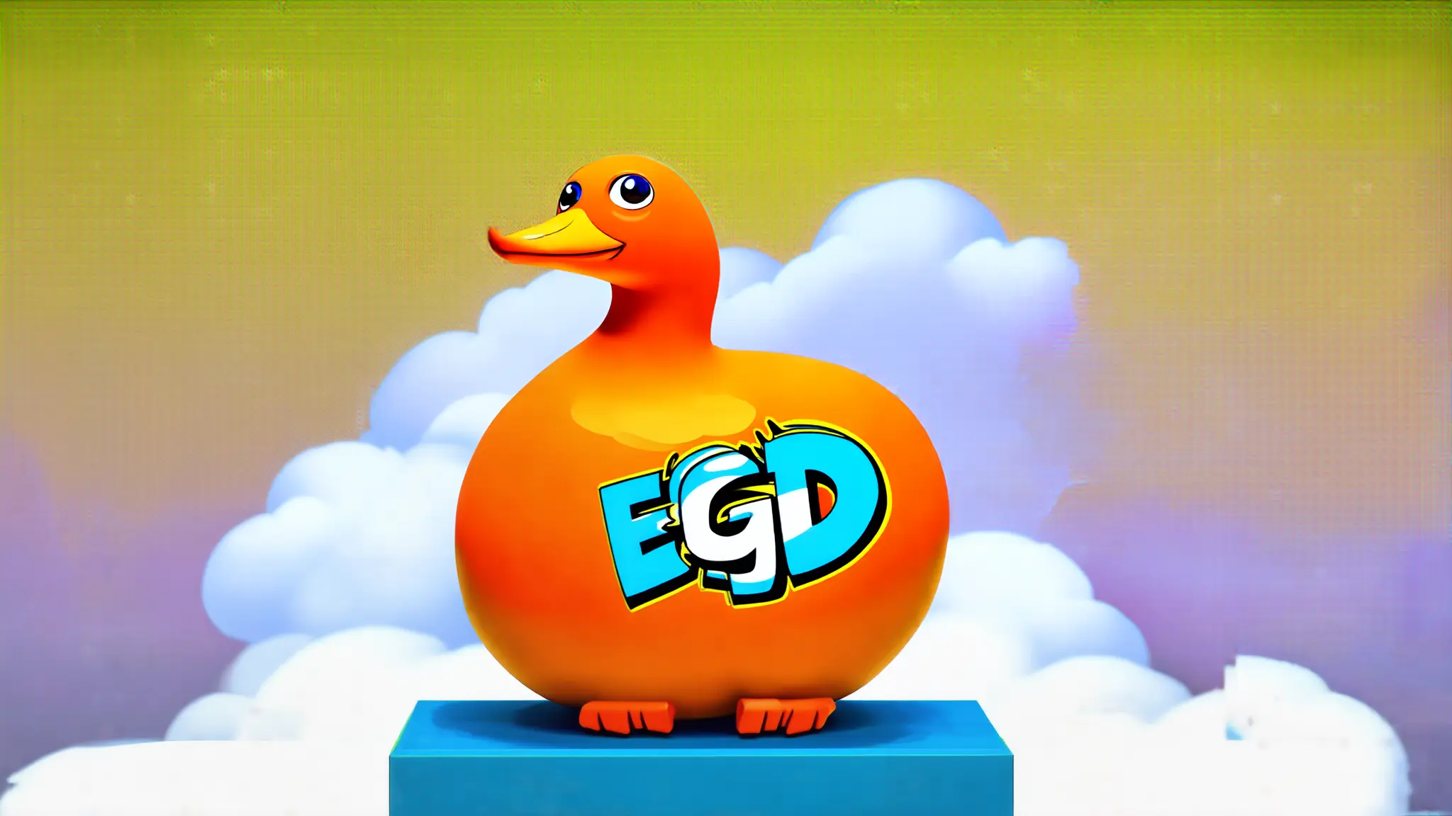 Big Round Doofy Orange Goose with EGD Logo